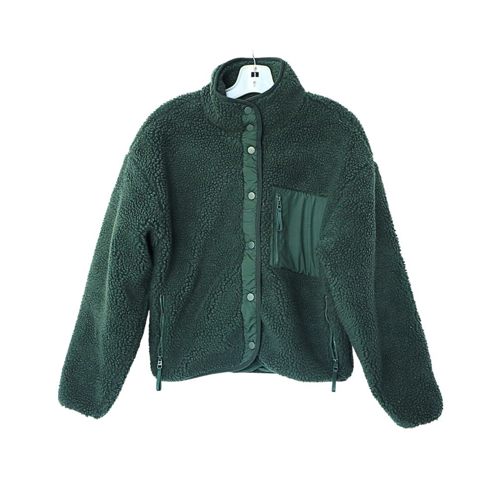 FABLETICS Tahoe Teddy Jacket - Green - XS